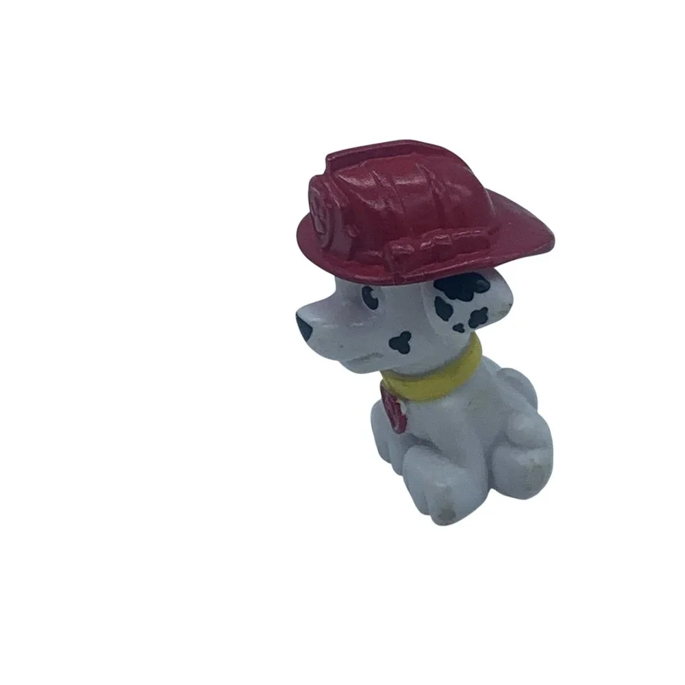 Paw Patrol Marshall Mini Figure Dalmatian Fire Dog Red Helmet Toy Collectible